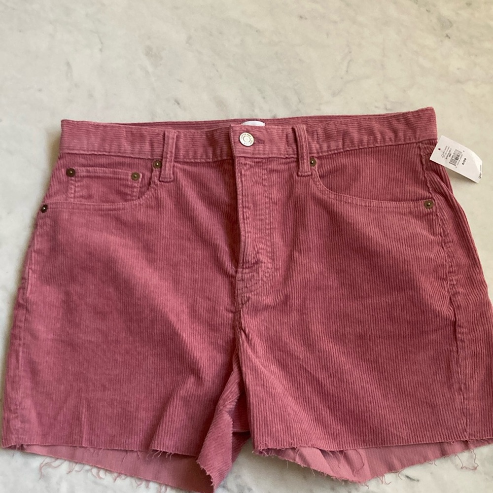 Women's Pink Corduroy Shorts